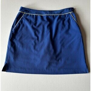 EP Pro Golf Skort Skirt Women’s Size 10 Blue Yellow Side Zip Pockets
